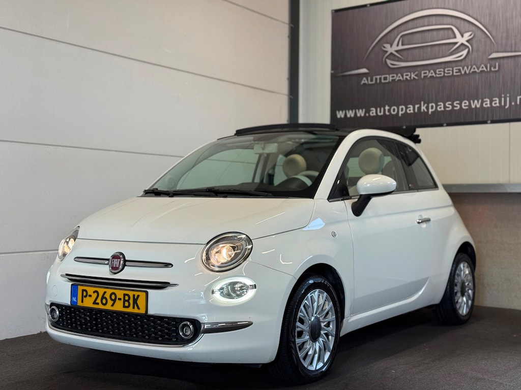 Fiat 500C 0.9 TwinAir Turbo Lounge Cabrio, Cruise Control, Airco, Elek Ramen, Parkeersensoren, Navigatie, Onderhoudshistorie