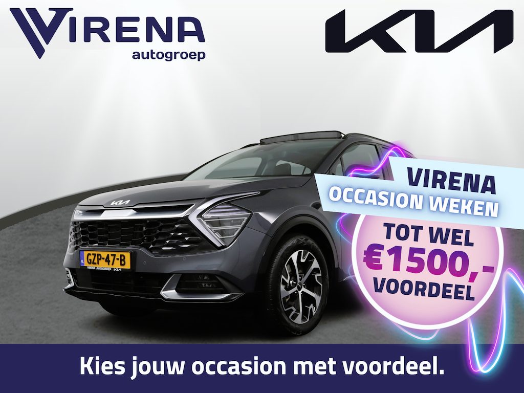 Kia Sportage 1.6 T-GDi Hybrid DynamicPlusLine - Adaptive Cruise - Stoel/Stuurverwarming - Schuif/Kanteldak - Navigatie - DAB - Apple Carplay/Android Auto Fabrieksgarantie 01-2033 - Fabrieksgarantie tot 01-2032