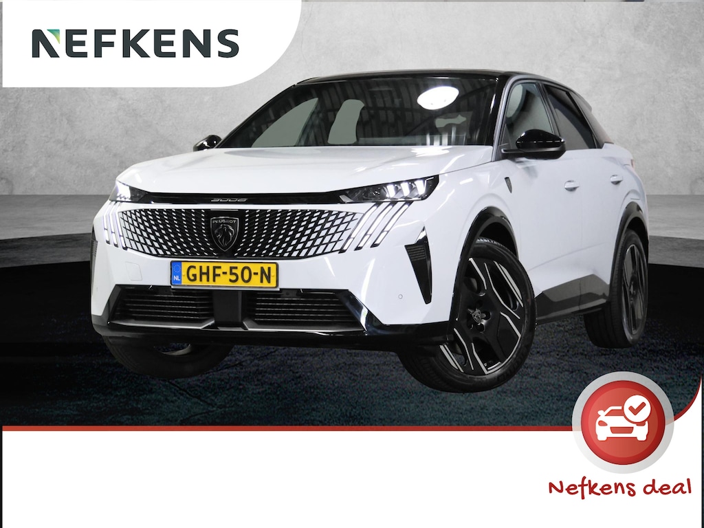 Peugeot E-3008 GT Avantage 210PK 73 kWh | 1ste Eigenaar | AppleCarPlay/AndroidAuto | Adaptive Cruise Control | Schuifkanteldak | Camera | Climate Control | Dodehoekdetectie | AUTOMAAT | Sfeerverlichting | Virt.Cockpit | Keyless | Isofix | Privacy Glass | Parkeersensoren | Two-Tone | Electrische achterklep |