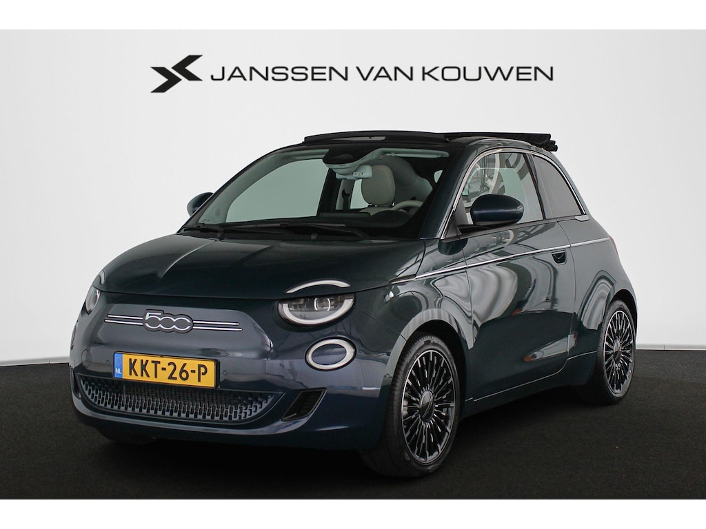 Fiat 500C La Prima 24 kWh Cabrio Leder Stoelverwarming Camera JBL Keyless