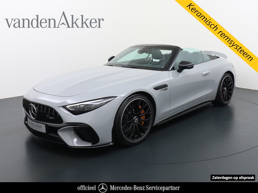 Mercedes-Benz AMG SL 63 4Matic+ 585pk // Keramische remmen // BTW-auto // Neuslift // Alpin Grau // AMG Nightpakket II // Burmester // Achteras besturing