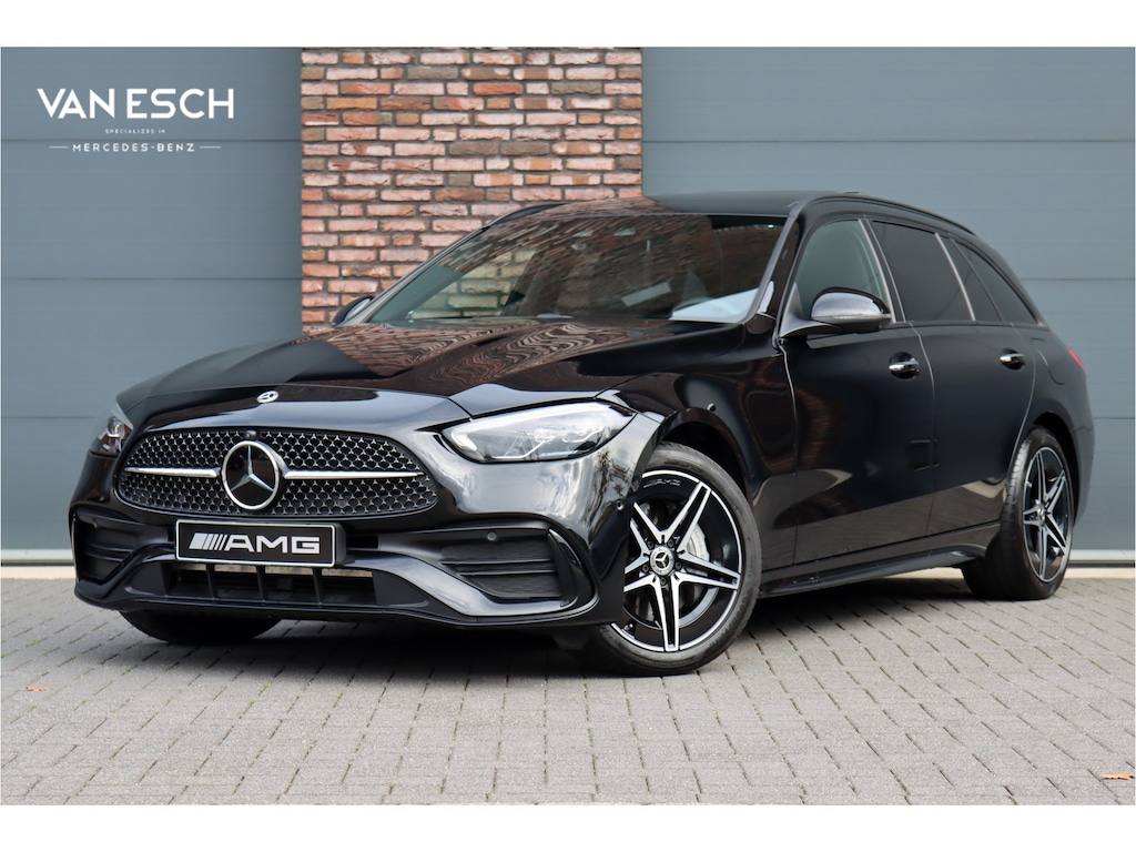 Mercedes-Benz C-klasse Estate 300 e AMG Line | Distronic | Panoramadak | Memory | Surround Camera | Verwarmd Stuurwiel | Carplay | Sfeerverlichting Premium |