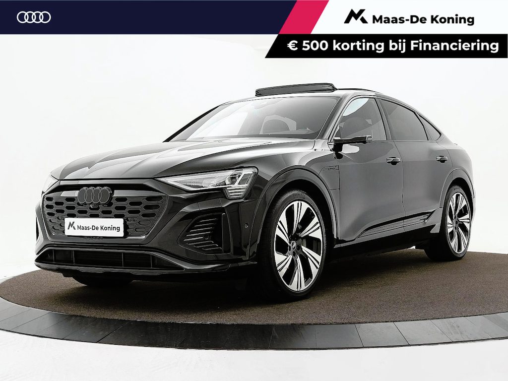 Audi Q8 Sportback e-tron 55 quattro S Edition 408pk / 115 kWh · SOH 93,6% · Panoramadak · 360 Camera · Luchtvering · Keyless · 360 Camera · Keyless · Matrix LED · 22"Velgen ·
