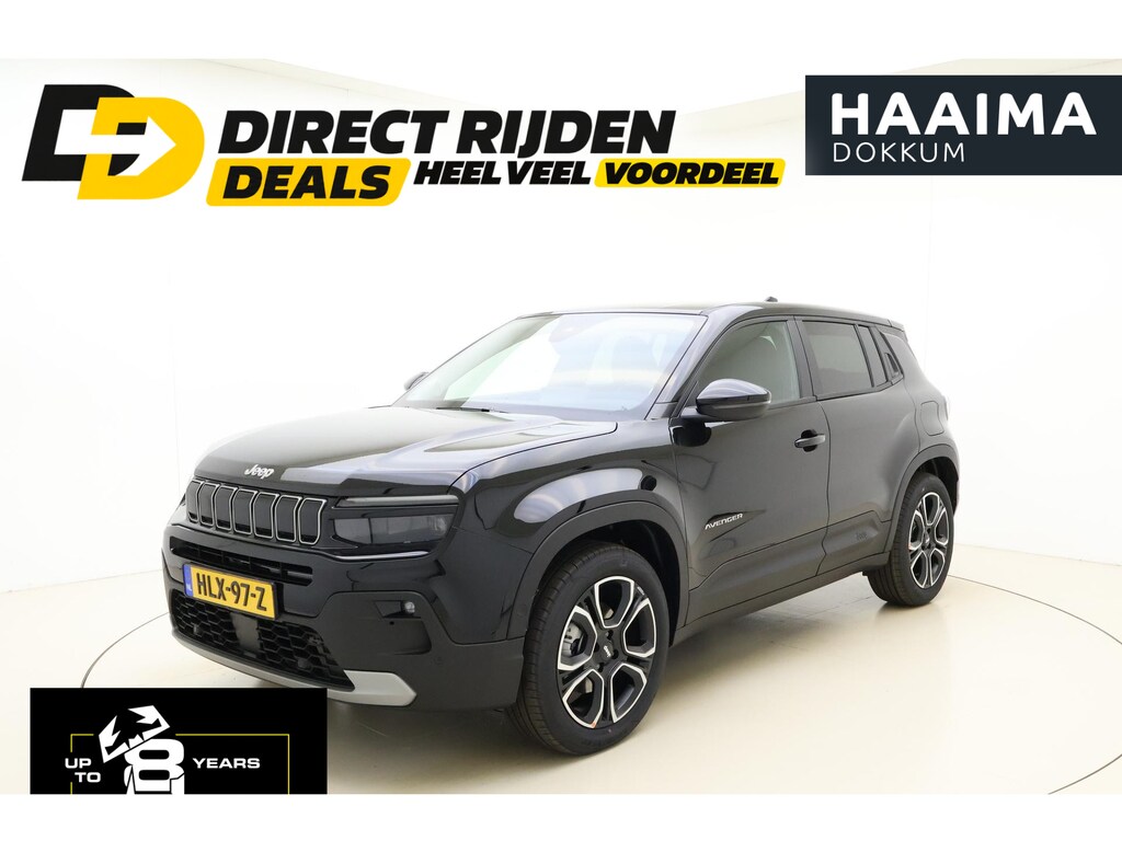 Jeep Avenger Summit 54 kWh | Navigatie | LED projector koplampen | Elektrische achterklep | 18'' lichtmetalen velgen | Camera | Stoelverwarming | Snel leverbaar!