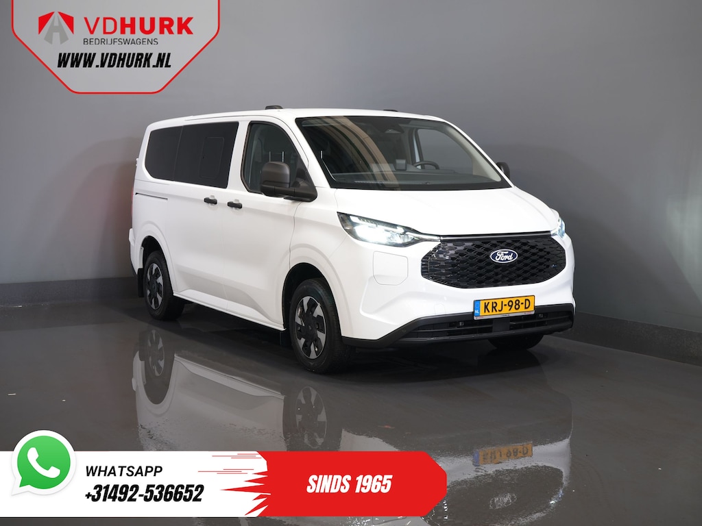 Ford E-Transit Custom Kombi Trend 71kWh 360 km WLTP (Excl. BTW/Incl. BPM) LED/ Standkachel/ Stoelverw./ Stuurverw./ Carplay/ 9 P/ 9 Persoons/ Combi/ Climate/ Camera/ PDC/ Cruise