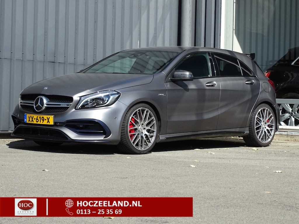 Mercedes-Benz A-klasse AMG 45 4MATIC | Schaalstoelen | Designo Mountaingrijs Magno