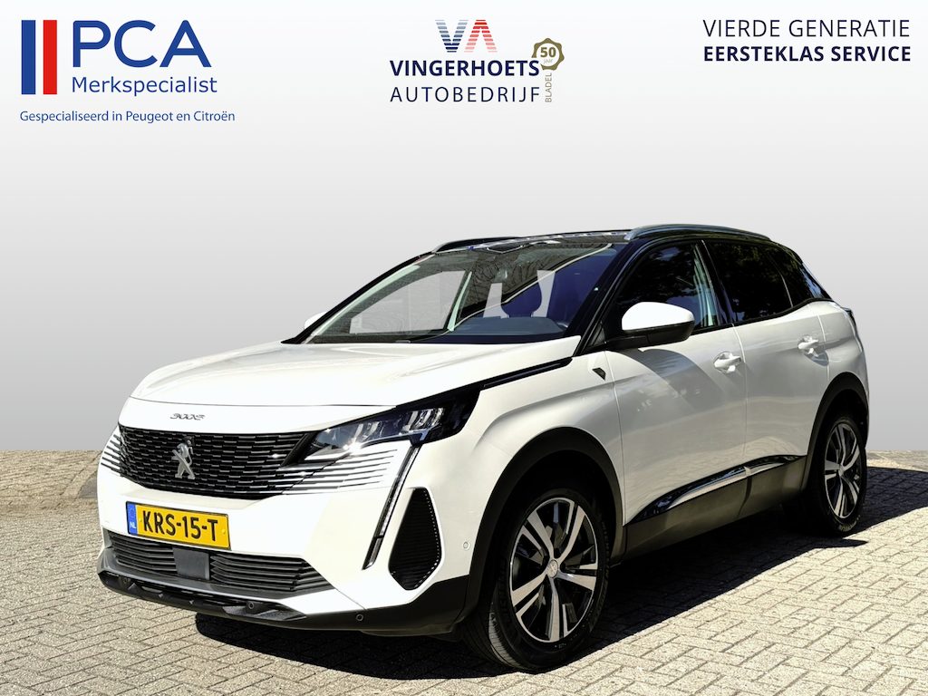 Peugeot 3008 Benzine 130 Pk Automaat * Road Trip Special Edition * = Luxe Allure * * 4 Nieuwe Vierseizoenenbanden * Dodehoekbewaking * Camera Voor en Achterzijde * Leder Alcantara Bekleding * Navigatie * L.M. Velgen * Adaptive Cruise Control * Climate Control * Keyless Star Vingerhoets; Vierde Generatie Eersteklas Service. Al meer dan 100 jaar een begrip in de Brabantse Kempen