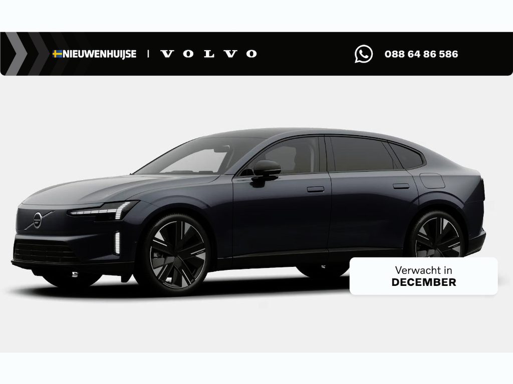 Volvo ES90 Single Motor Ext. R. Plus Business Edition 92 kWh | Head Up Display | Verwarmde + Geventileerde stoelen | Panoramadak | 22 Inch Velgen | Zwarte Hemel | Getint Glas | Bose Audio |