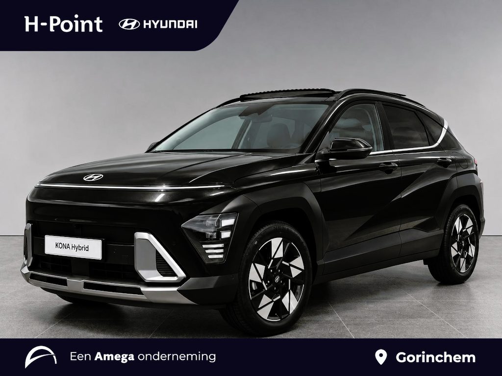 Hyundai Kona 1.6 GDI HEV Premium Sky | SCHUIF/KANTELDAK | FULL LED | PREMIUM LEDER | ADAPTIVE CRUISE | 360° CAMERA | STOELVERW. + KOELING |