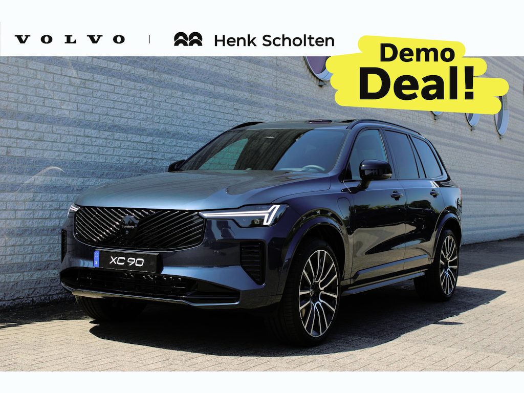 Volvo XC90 T8 Plug-in hybrid AWD Ultra Black Ed. Exec. | Demo deal | Verwarmbare voorstoelen met massagefunctie | Luchtvering | Premium audio | Extra getint glas achter | Gelamineerde zijruiten rondom | Apple Carplay & Android Auto |