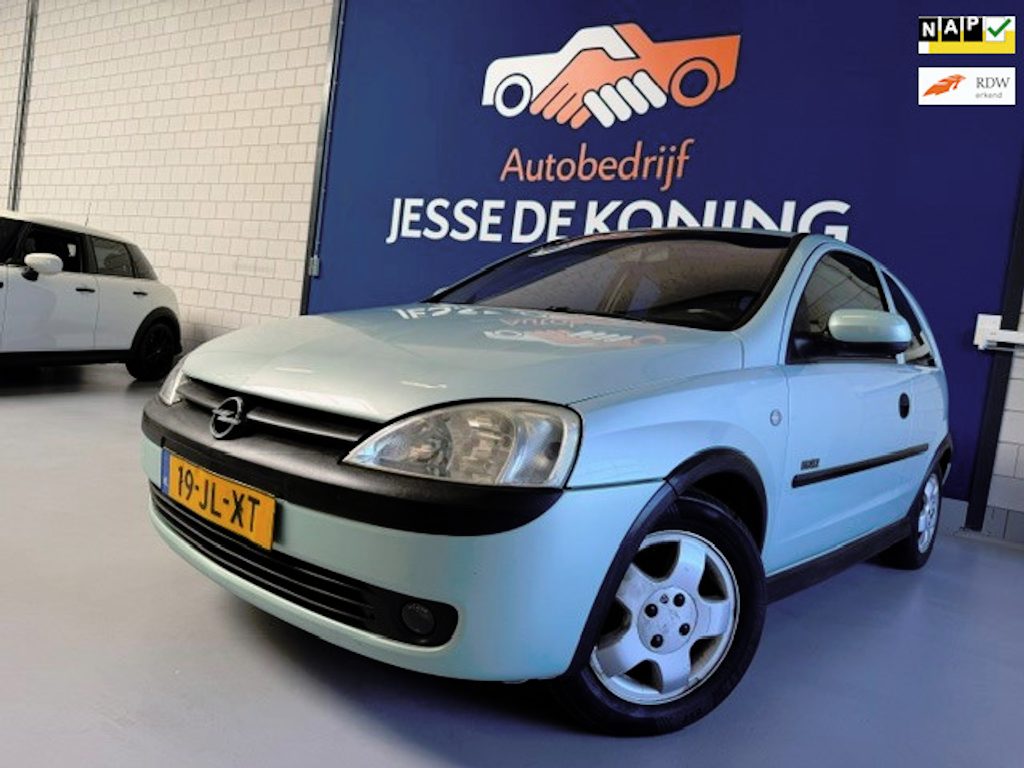 Opel Corsa 1.2-16V Elegance /bj.2002 / kleur: groen / airco / sportvelgen / elektrische ramen / NAP met 171850 km./ APK 06/2027 /