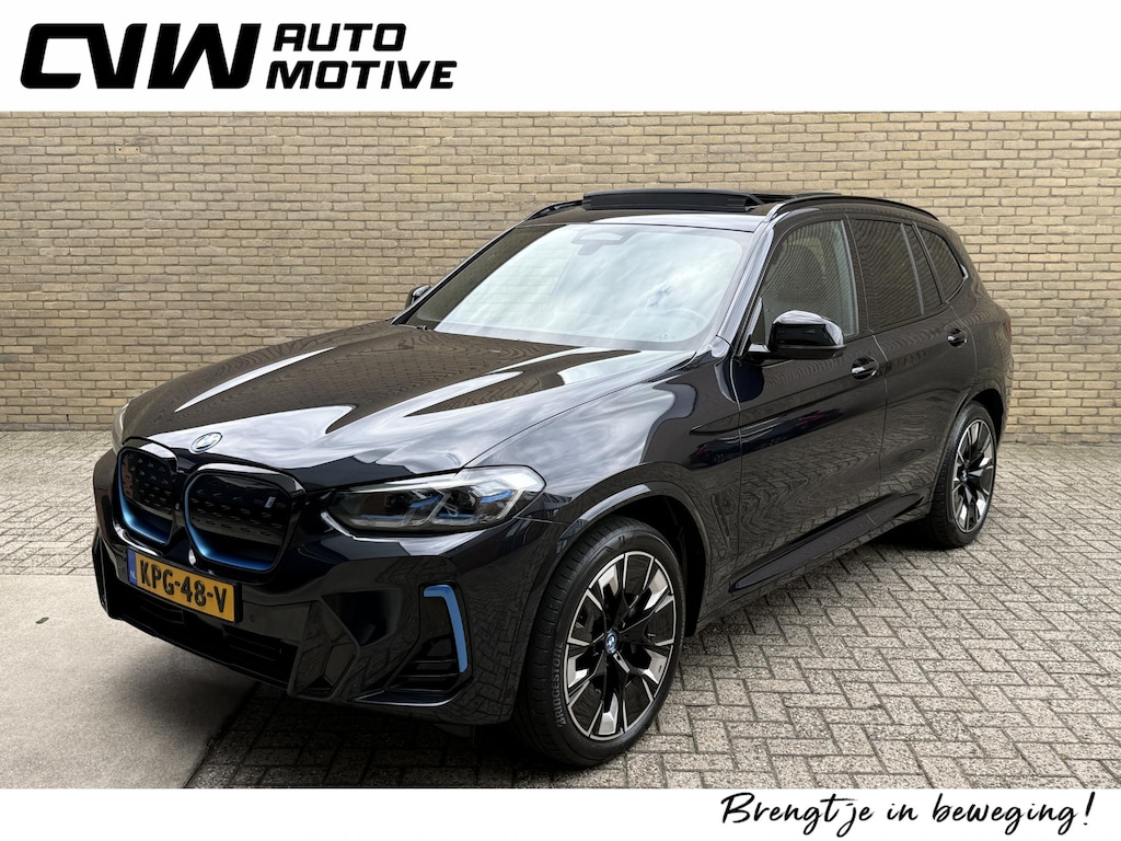 BMW iX3 High Executive 80 kWh | 93% SOH | Panoramadak | M-sport | 360 camera | Laser-LED | 20 inch velgen | Stoelverwarming | Adaptieve cruise | Head up | Navigatie | Apple CarPlay | DAB | Keyless | Sportstoelen memory | Elektrische achterklep | Dealeronderhouden