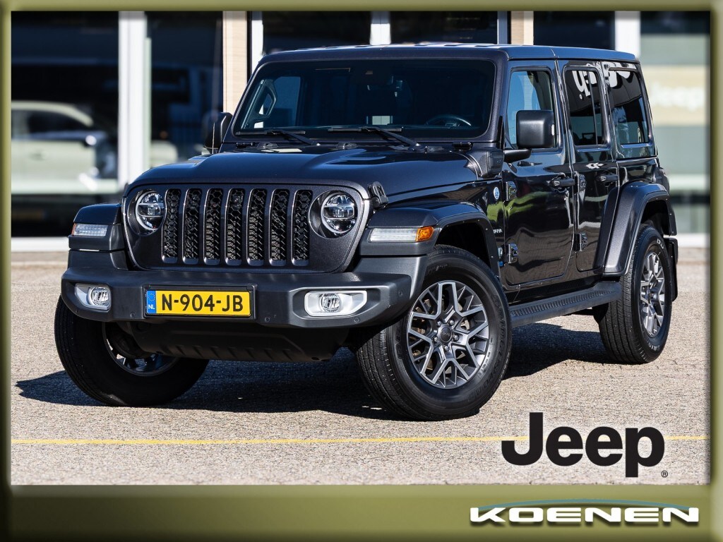 Jeep Wrangler 4xE 380 4wd Autom. Sahara  CLIMA / LEER / ADAPT. CRUISE / CAMERA v+a