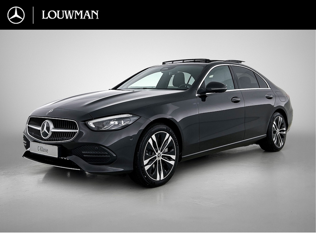 Mercedes-Benz C-klasse 300 e Business Solution Luxury | Winterpakket | Parkeerpakket | Trekhaak | Panoramaschuifdak | Warmtewerend, donkergetint glas | GUARD 360° Plus |