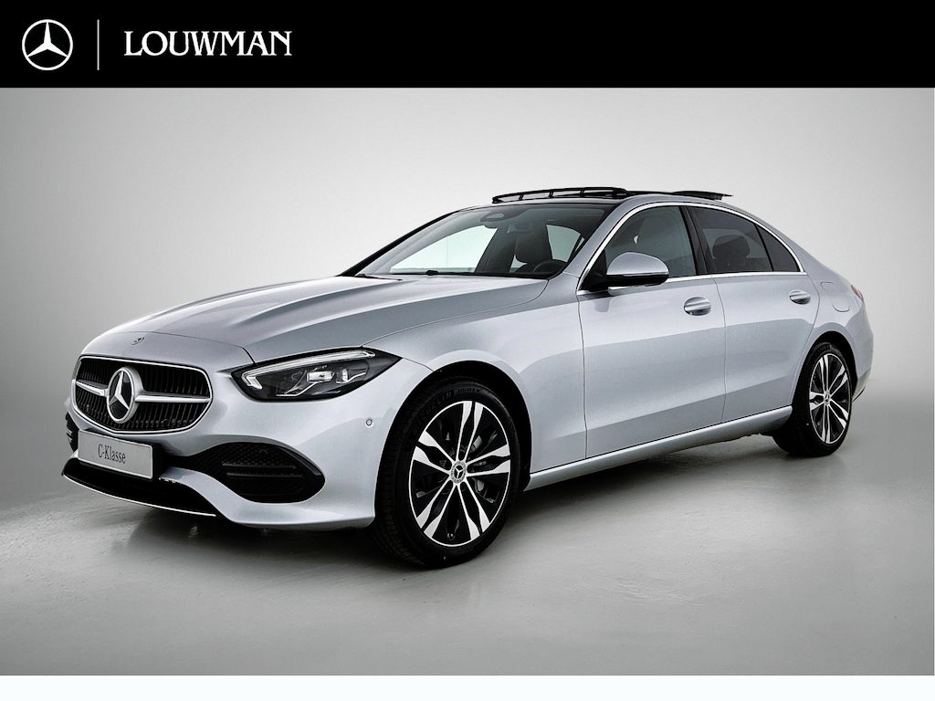 Mercedes-Benz C-klasse 300 e Business Solution Luxury | Winterpakket | Trekhaak | Panoramaschuifdak | Warmtewerend, donkergetint glas | GUARD 360° Plus | 18 inch vijf-dubbelspaaks lichtmetalen velgen |