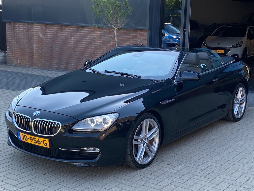 BMW 6-Serie Cabrio 640i NIEUWSTAAT LEER MEMORY NAVI XENON CAMERA CRUISE CLIMA KEYLESS PDC