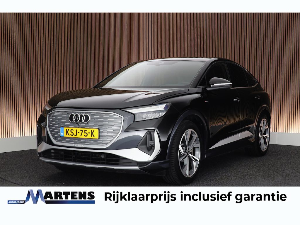 Audi Q4 Sportback e-tron 40 204pk S Edition 77 kWh SOH 91% Stoelverwarming Camera HUD Keyless ACC S-Line