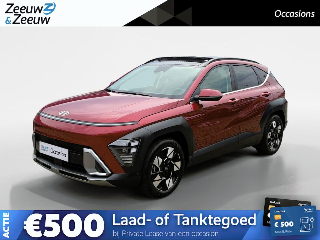 Hyundai Kona 1.6 GDI HEV Premium Sky | Full options! | Navi | Leder | Stoelverwarming en koeling