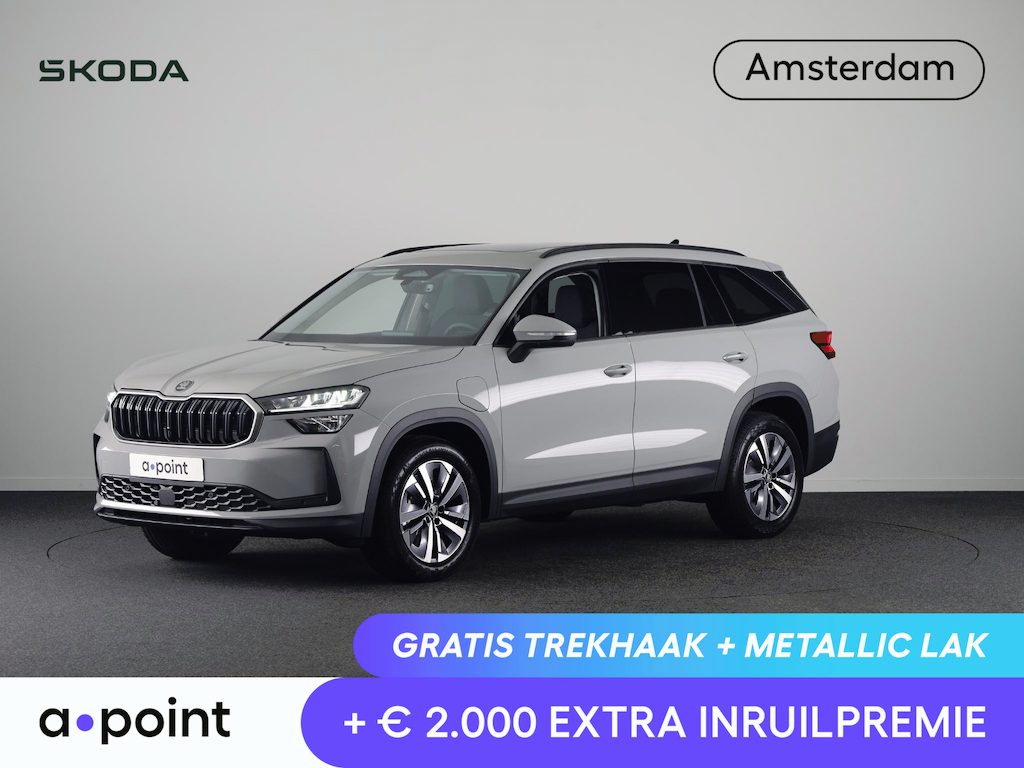 Skoda Kodiaq 1.5 TSI PHEV Edition 204 pk 6 versn. DSG | Sunset | Trekhaak | Panoramadak |  18" lichtmetalen velgen Soira aero, zilver