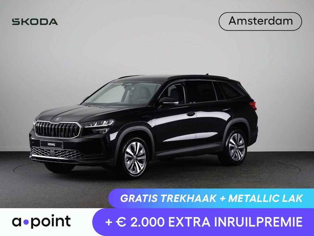 Skoda Kodiaq 1.5 TSI PHEV Business Edition 204 pk 6 versn. DSG | Sunset | Trekhaak | Velgen: 18" lichtmetalen velgen Soira aero, zilver