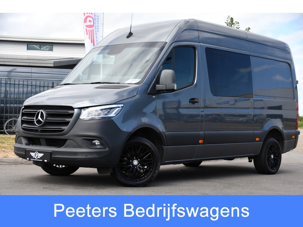 Mercedes-Benz Sprinter 319 V6 3.0 CDI L2H2 DC PB Edition 360 Camera, Cruise, Carplay, Automaat, LED, Stoelverwarming, 10,5'' Mbux, Multimedia, Geveerde stoel, 190pk, Trekhaak, Uniek!