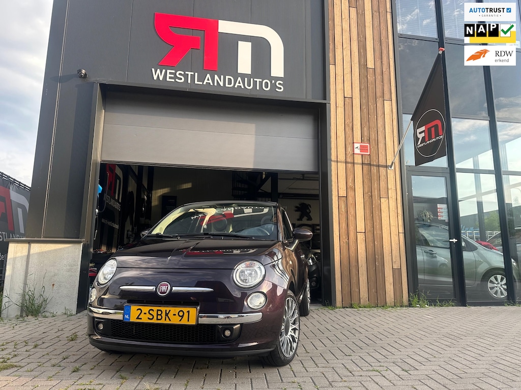 Fiat 500C 0.9 TwinAir Lounge/cabriolet/NAP/clima/nw APK/zuinig/pdc/LM-velgen/luxe-interieur/mooie frisse auto