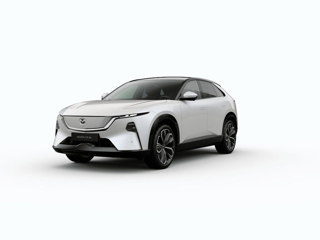 Mazda CX-6e 78 kWh Takumi | Alarmsysteem | Automatisch dimmende binnenspiegel met randloos design | Draadloze Apple CarPlay en Android Auto™