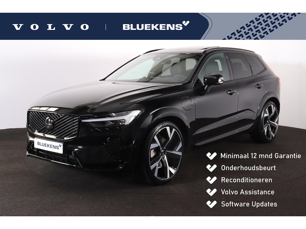 Volvo XC60 T8 Recharge AWD Ultra Black Edition Executive - Luchtvering - Panorama/schuifdak - IntelliSafe Assist & Surround - 360º Camera - Bowers & Wilkins audio - Adaptieve LED koplampen - Verwarmde voorstoelen, stuur & achterbank - Parkeersensoren voor & achter - Elektr. bedienb. voorstoelen met geheugen - Geventileerde voorstoelen - Head up display - Draadloze tel. lader - 22' LMV