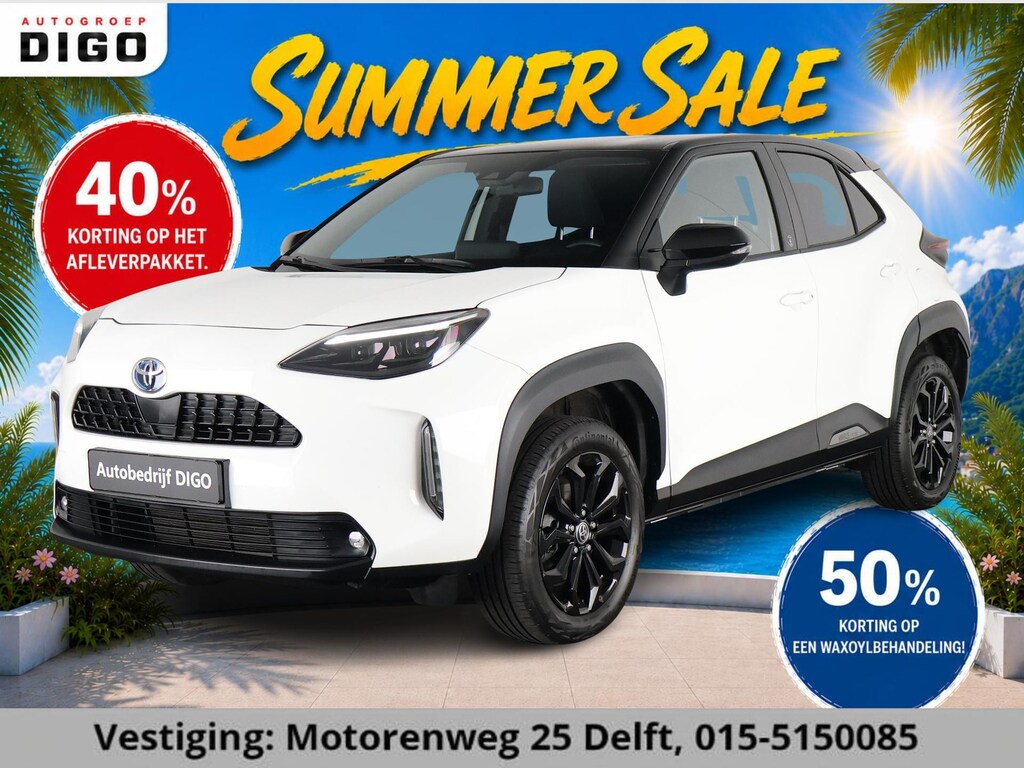 Toyota Yaris Cross 1.5 HYBRIDE BLACK & WHITE AUTOMAAT GARANTIE 3-2034 LM VELGEN. CARPLAY NAVI.ADAPTIEVE CRUISE CONTROLL