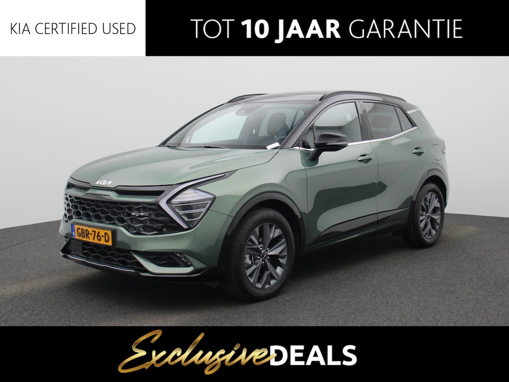 Kia Sportage 1.6 T-GDi Hybrid GT-PlusLine | AUTOMAAT | PANORAMADAK | 360 CAMERA | TREKHAAK | ELEKTRISCHE KOFFERKLEP | STOELKOELING | STOELVERWARMING | STUURVERWARMING | ADAPTIVE CRUISE CONTROL | CLIMATE CONTROL | APPLE CARPLAY - ANDROID AUTO |