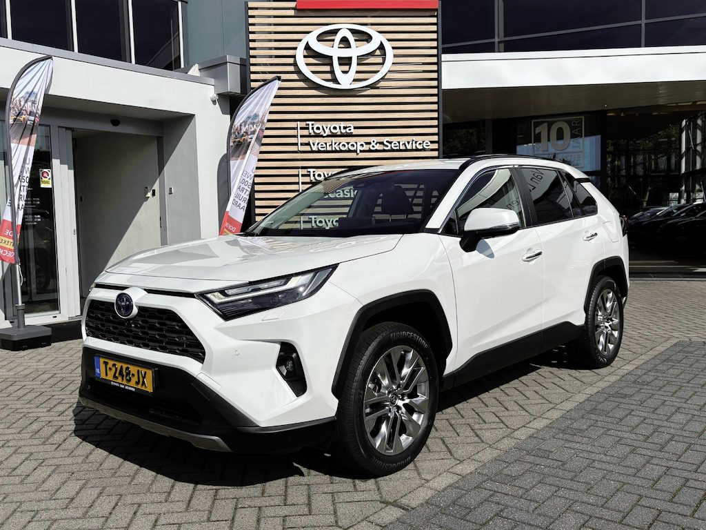 Toyota RAV4 2.5 HYBRID AWD EXECUTIVE TREKHAAK BLIND-SPOT STOEL/STUURVERW STOELKOELING PARK-SENSOREN ELEK-ACHTERKLEP LEDER MEMORY-SEATS AD-CRUISE