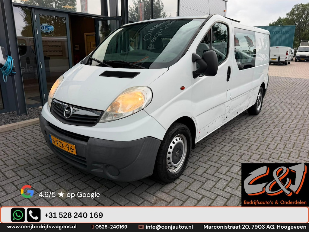 Opel Vivaro 2.0 CDTI L2H1 DC zijschade l airco l cruise l trekhaak l BTW