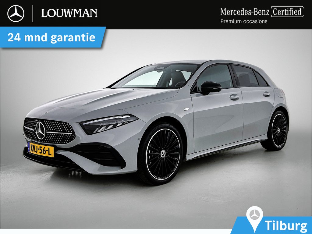 Mercedes-Benz A-klasse 250 e AMG Plug-In Hybride AMG Line | Night Pakket | 19 Inch AMG Velgen | Parkeerpakket met achteruitrijcamera | Ledkoplampen. Inclusief 24 maanden Mercedes-Benz Certified garantie voor Europa.