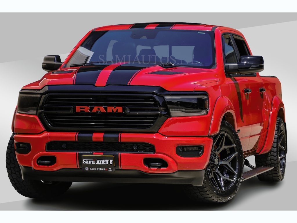 Dodge Ram GT TRX PACK BEAST | 5.7 V8 HEMI | WIDE BODY | LUCHTVERING | MEGA DIK | DC | DUBBLE CABINE | 5 PERSOONS | CREW CAB | GRIJS KENTEKEN | TRAIN HORN | EERSTE EIGENAAR | ORIGINEEL NEDERLANDSE AUTO | WIDE BODY | De specialist in Amerikaanse pick‑ups in Nederland en Europa.