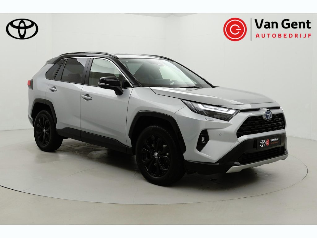 Toyota RAV4 2.5 Hybrid AWD Bi-Tone | Apple Carplay / Android Auto | Stoel-/stuurverwarming | Verwarmbare voorruit | Leder | Full LED | Parkeersensoren voor/achter | Camera | Keyless | Adaptive Cruise | Clima | 18 inch