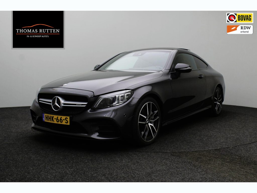 Mercedes-Benz C-klasse Coupé AMG 43 4MATIC Premium Plus Pack 2020 | Burmester | Airco | Schuif Kantel Dak | Adaptive Cruise | Carplay | Navigatie | 360 Camera | DAB Radio | 2 Sleutels | Boekjes