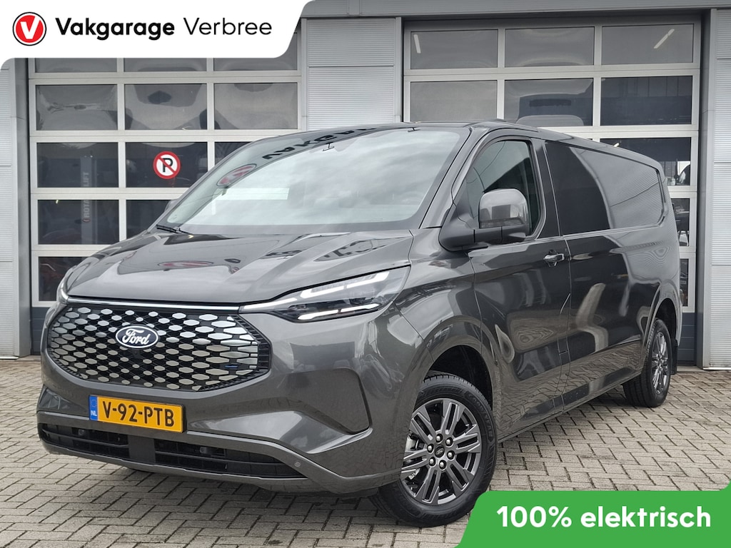 Ford E-Transit Cust. 340 L2H1 Limited 71 kWh | Android/Apple Carplay | LMV 17" | Voorstoelen/Voorruit Verwarmd | Rondomzicht Camera | Cruise Control Adaptief | Trekhaak | Airco |