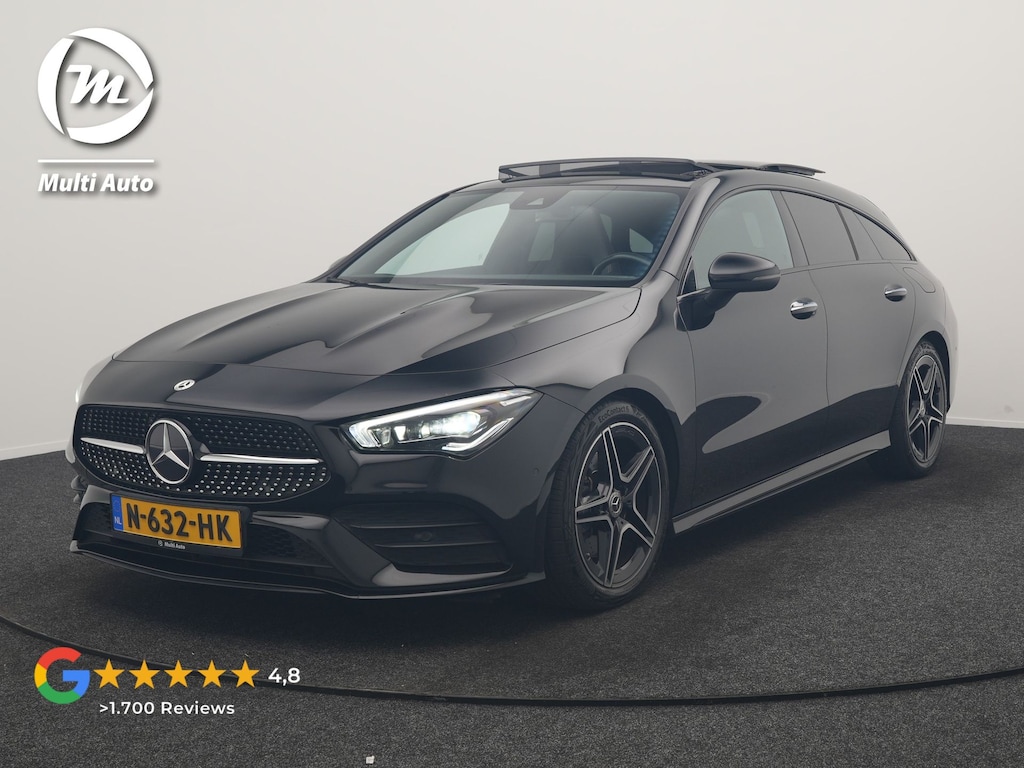 Mercedes-Benz CLA Shooting Brake 200 Business Solution AMG 164pk Dealer O.H. | Panodak | Camera | Multi Beam LED | Alcantara Sportstoelen Memory & Verwarmd | Sfeerverlichting | Keyless | Apple Carplay | Cruise Control | Navigatie | DAB |