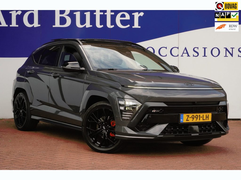 Hyundai Kona 1.6 GDI HEV N Line Sky+Led+Pano-dak+Leder+360-Camera+18"lmv = UNIEK !!