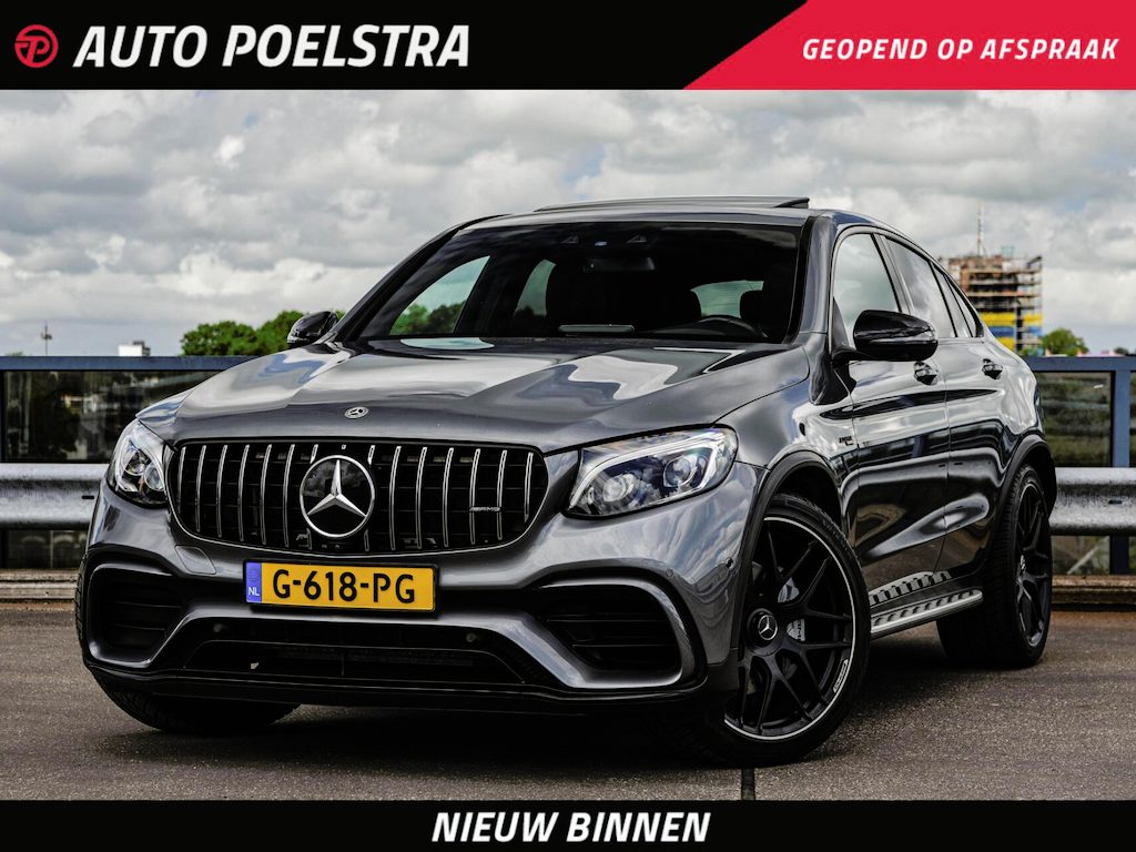 Mercedes-Benz GLC Coupe AMG 43 4MATIC | 63 S Edition |Schuifdak | Burmester | Distronic | HUD | Trekhaak | Luchtvering | Keyless | 360 Camera | Memory | Stoelverwarming | Stoelventilatie | Sfeerverlichting | 21" | Dealeronderhouden