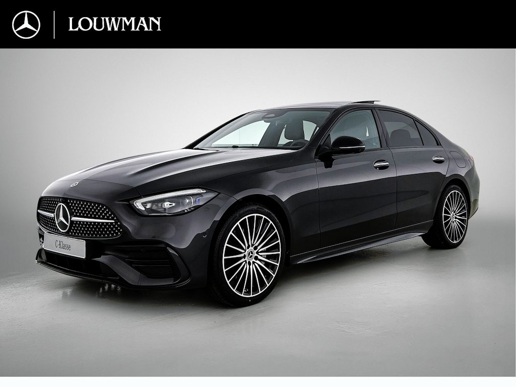 Mercedes-Benz C-klasse 300 e 140 Years Edition | AMG Line Premium Plus | Nightpakket | Trekhaak | Panoramaschuifdak | Middenconsole metaalstructuur | GUARD 360° Plus | Warmtewerend, donkergetint glas | Burmester® 3D surround sound system | 19" multispaaks lichtmetalen AMG-velgen |