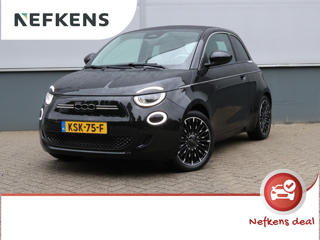 Fiat 500C La Prima 42 kWh | Navigatie | Apple Carplay/Android Auto | Camera | Verwarmde voorstoelen | Leder