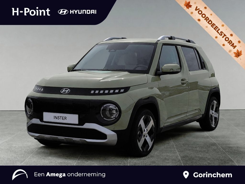 Hyundai Inster Pulse Advanced 42kWh 97pk | UIT VOORRAAD LEVERBAAR | SCHUIF/KANTELDAK | CAMERA | STOEL + STUURVERW. | APPLE CARPLAY / ANDROID AUTO |