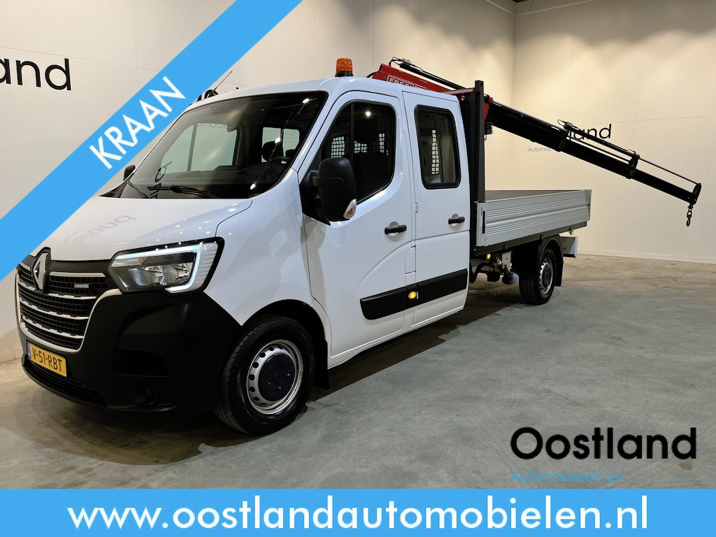 Renault Master 2.3 dCi 145 PK L3 Open Laadbak / Fassi Kraan / Euro 6 / Airco / Trekhaak / Cruise Control / 3-Zits / 55.000 KM !!
