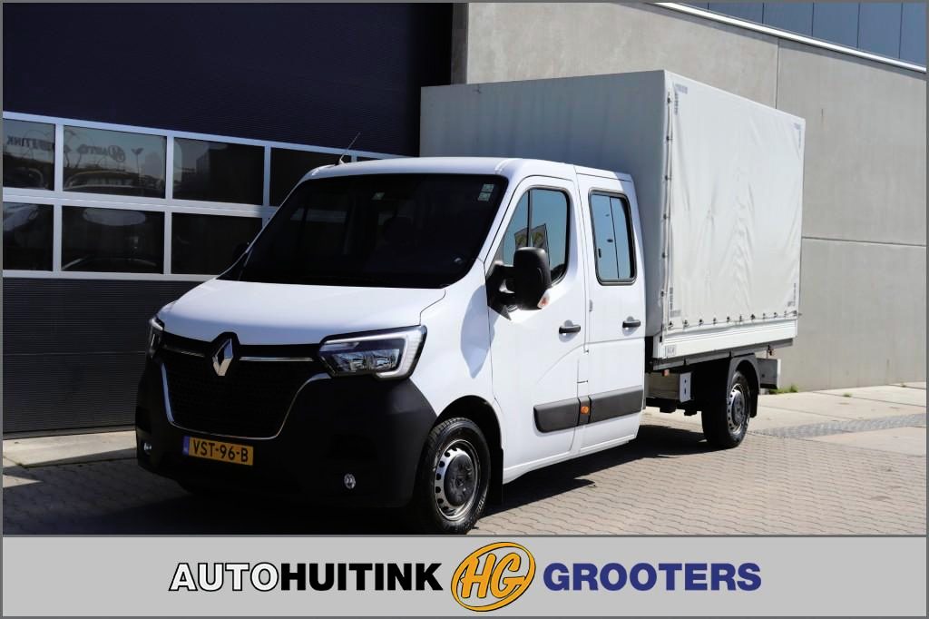 Renault Master 2.3 DCI145 pk Pick Up Dub Cabine met huifopbouw