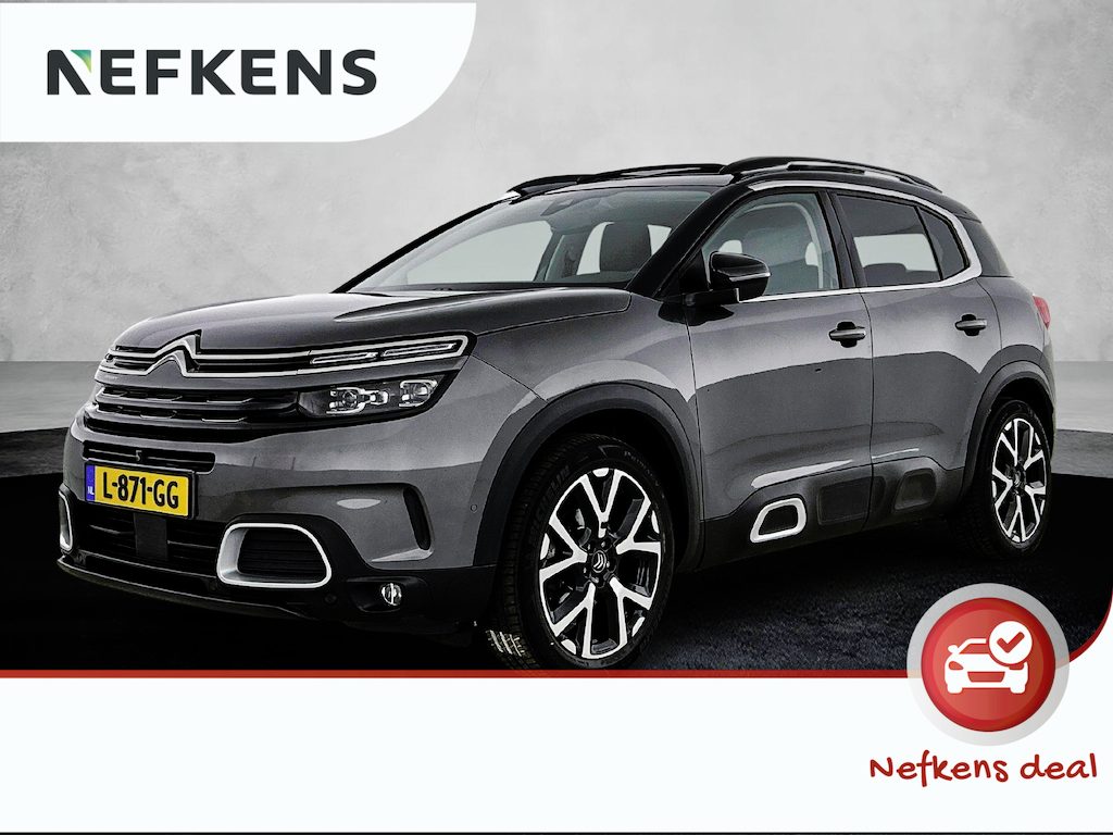 Citroën C5 Aircross SUV Shine 130pk Automaat | Navigatie | Panoramisch schuif-kanteldak | 360° Camera | Climate Control | Handsfree achterklep | Comfortstoel Leder/Stof elektrisch + verwarmd | Adaptieve Cruise Control | Led koplampen | Parkeersensoren v+a | Keyless | Apple Carplay / Android Auto | Dodehoeksensor | DAB+ radio | Adaptief demping systeem | Donker getint glas | 19" lichtmetalen velgen |