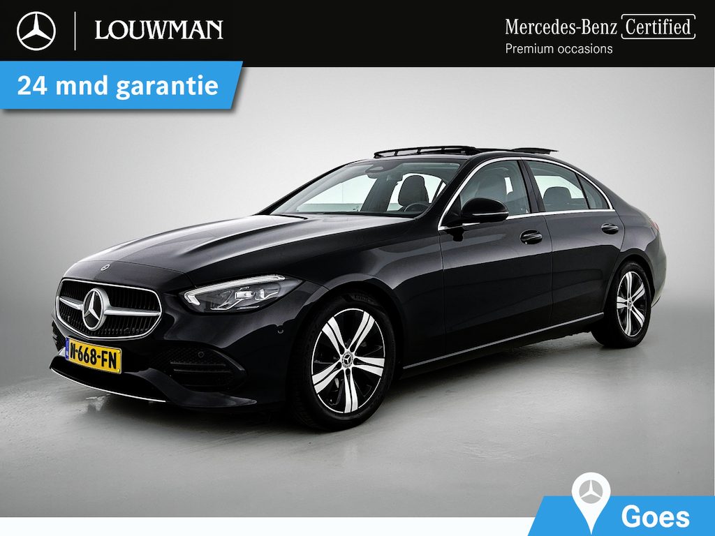 Mercedes-Benz C-klasse 180 Luxury Line | Panoramadak | Sfeerverlichting | Cruise Control | Inclusief 24 maanden Mercedes-Benz Certified garantie voor Europa.