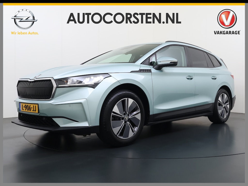 Skoda Enyaq iV 60 SOH 93% Camera Comfort-pakket Draadloze telefoonlader Keyless entry Privacy Glas Apple Carplay Android Auto Navi Ecc Pdc P-Assist Lmv Led Isofix Mirrorlink® Cruise Control 1e Eigenaar Origineel Nederlandse Auto