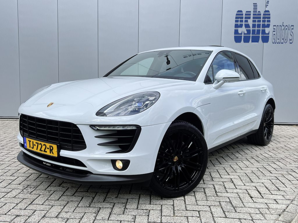 Porsche Macan 2.0 Panoramadak Elek Sportstoelen Bose Audio Leder 21 Inch Black Turbo Velgen Navigatie Led Getint Glas NL Auto Wit metallic