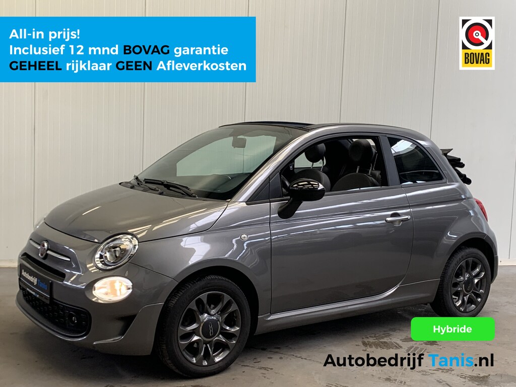 Fiat 500C 1.0 Hybrid Sport Cabriolet AIRCO-LEDER-NAVI by CARPLAY-CRUISE-LMV